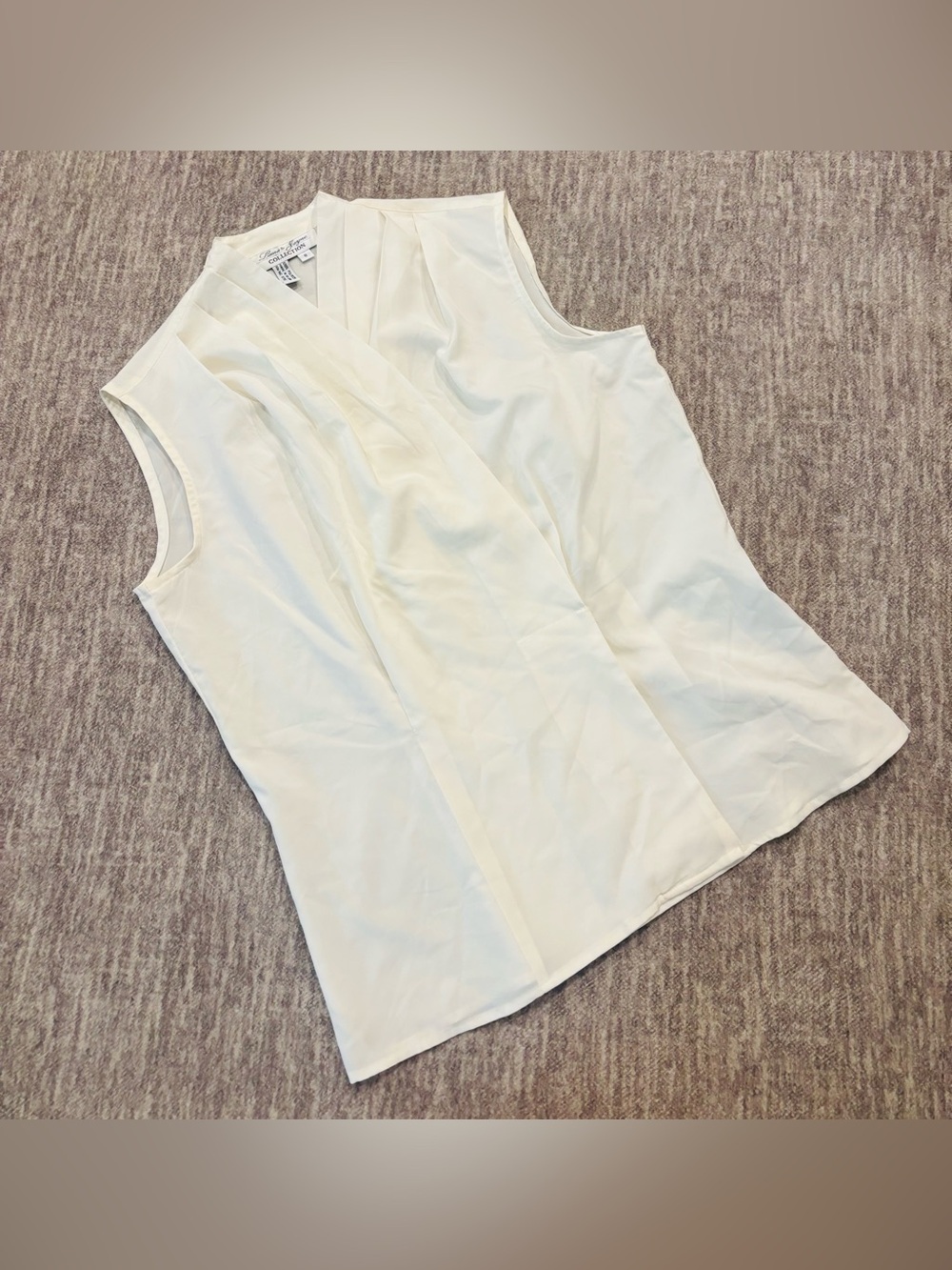 Laura & Jayne Sleeveless Wrap-Front Camisole in Cream